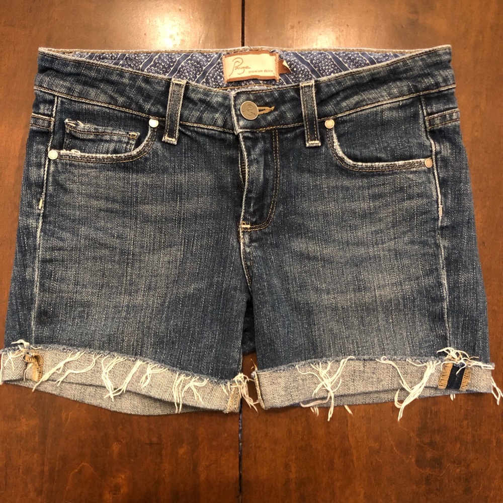 Paige “Robertson” Cutoff Denim Shorts Size 26